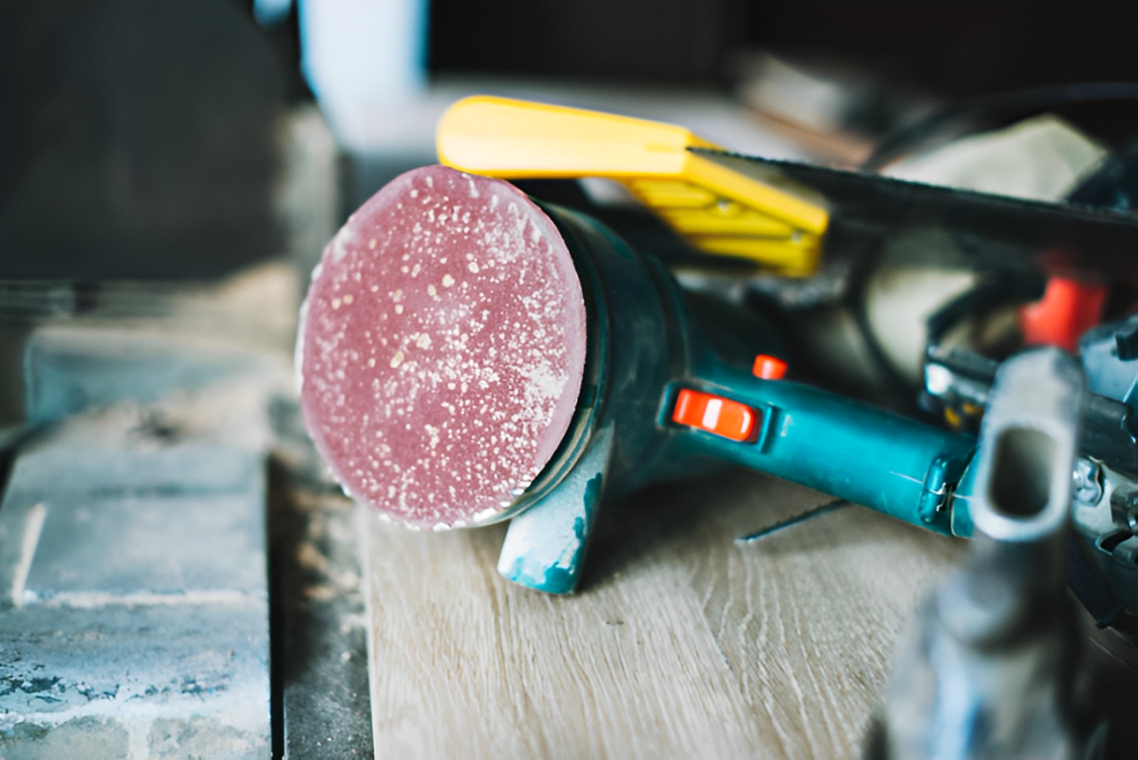 Кутова шліфмашина Макіта у роботі