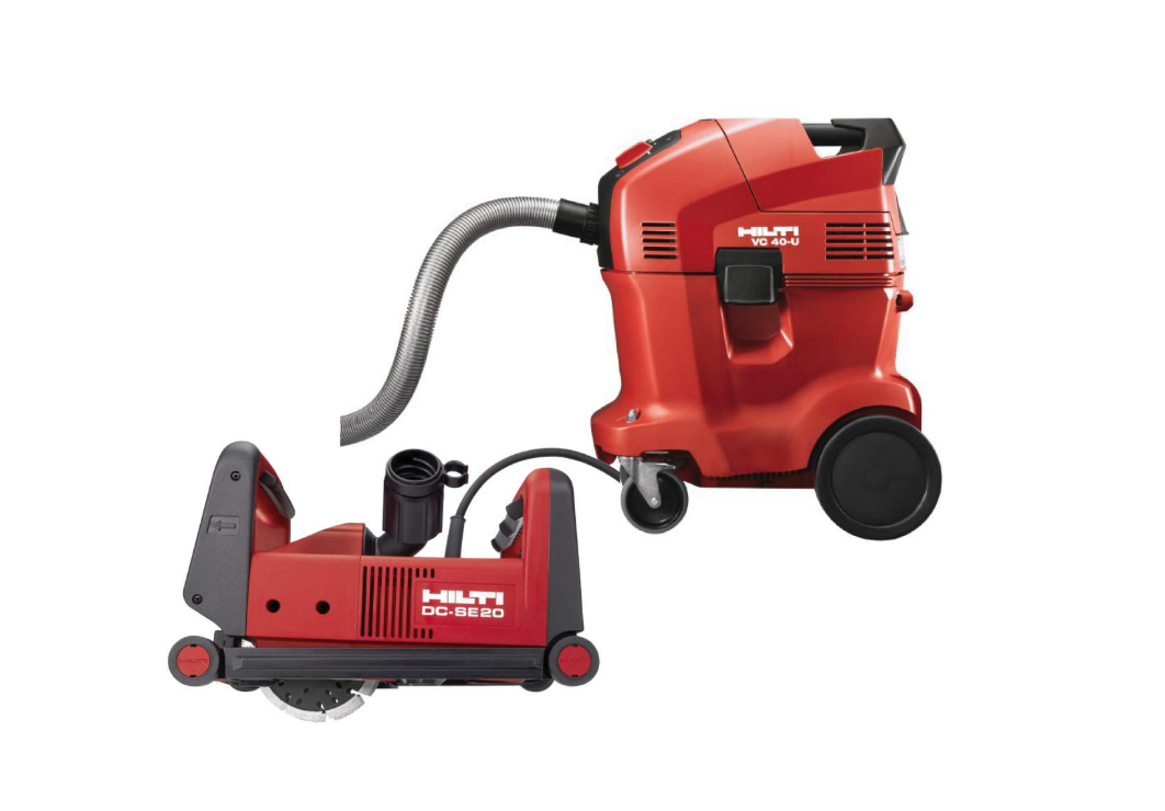 Штроборез с пылесосом - беспылевая работа