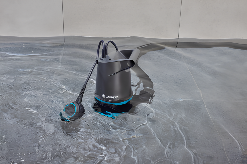 применение дренажного насоса Gardena