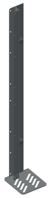 H-стійка з пластиною 4 мм, ліва, 750 мм Monoflo (3310-075-5-PL)