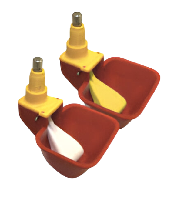 Automatic drinker red with white floater HIGHER LEVEL Lubing (4007-1-00)