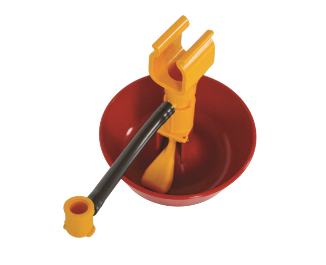 Чаша для ніпельних поїлок з адаптером, корпусом - пластик Lubing (4060-1)