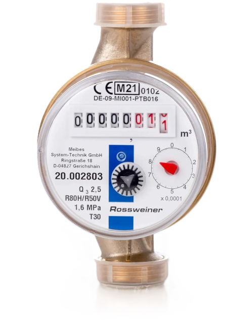 Water meter 3/4 max. 10 bar, water flow 3 cbm/h Monoflo (50001)