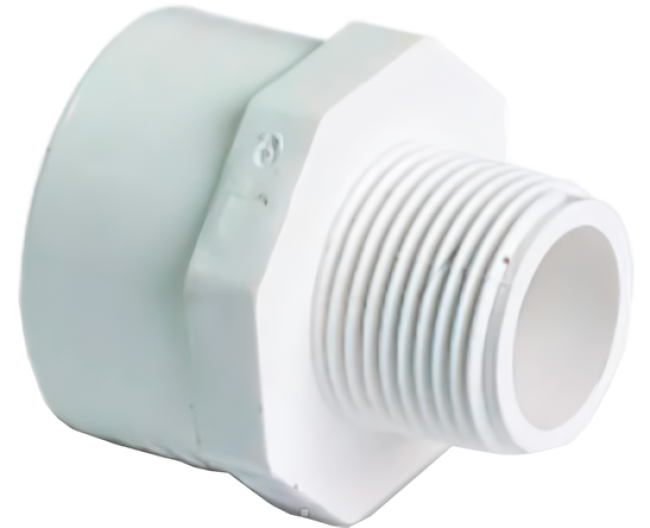 Перехідник 3/4" різьба – 25 мм клейове з'єднання, білий Lubing (4356-04)