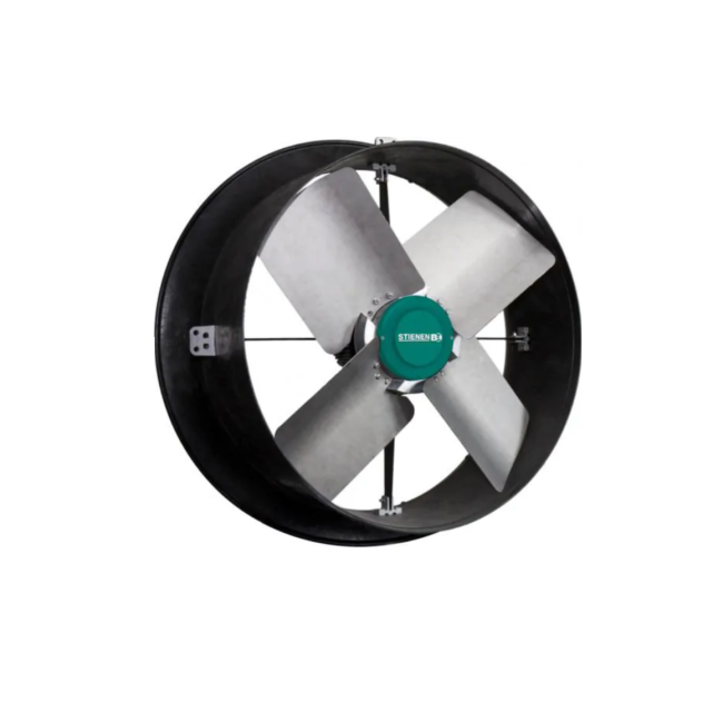 Industrial fan 400 V, 1.5 kW, 4 blades made of stainless steel, flush mount SGS-92H-C4R-i Stienen (36.46.07)