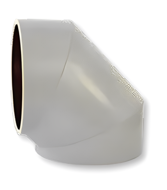 Swivel pipe connection 90 degrees D 125 “Venti” gray HSI (10 02 62)