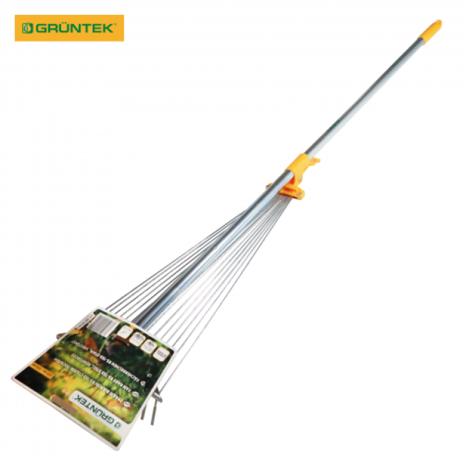 Грабли веерные RS-153 стальные усиленные, 190-590мм, 153см, GRUNTEK (295153001)