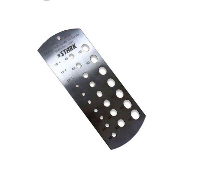Шаблон для свердління, металевий (отвори 1,0...13,0) STARK (523091001)