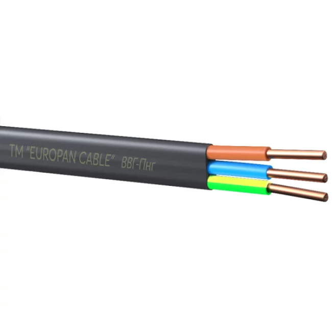 Cable VVG-P-0.66 3x4.0 power copper EUROPAN CABLE (52569)