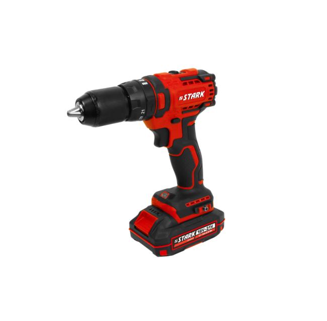 Дриль-шурупокрут безщ. акумуляторний, ударний CD-20-2 B Li-Ion, 20В, 65Н.м, 2хАКБ, Кейс STARK (210020110)