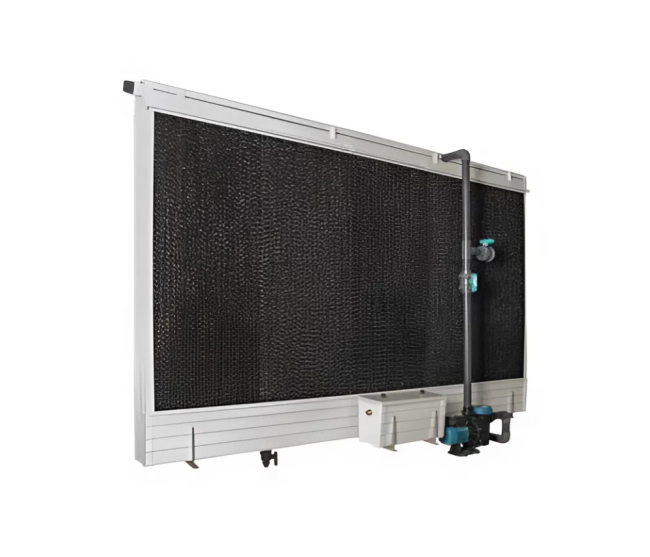 Pad cooling system for plastic panels “PP150” L = 21 000 mm with side panels, pump 1~230 V, 50 Hz, 0.66 kW HSI (15 02 06)