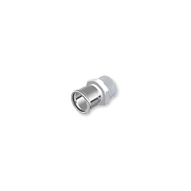 Adapter for pipes 42 mm x 1 1/4" I-AG (press method), stainless steel HSI (11 86 96)
