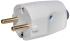 ETI PPW-UNI universal plug (2P+PE, angled/straight, polycarbonate, IP20, white) (004481003)