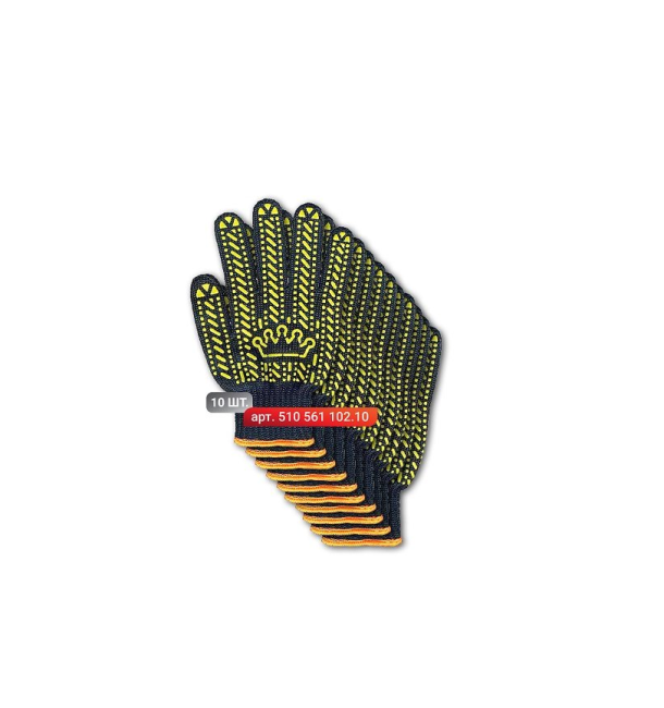 Gloves "Korona-280" made of PVC, black, size 10 (pack of 10 pairs) STARK (510561102.10)