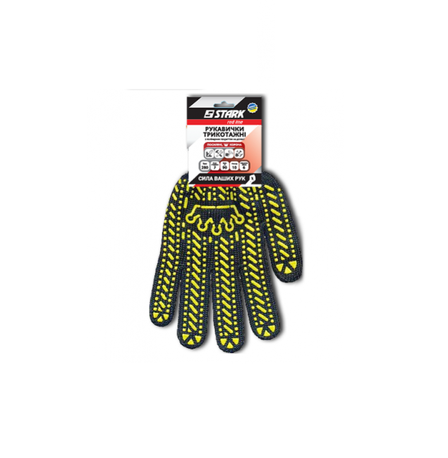 Gloves "Korona-280" made of PVC, black, size 10 STARK (510561102)