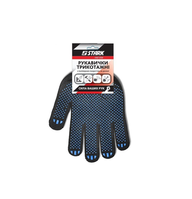 PVC gloves, black, 220 tex, 7 cl., size 10 STARK (510551101)