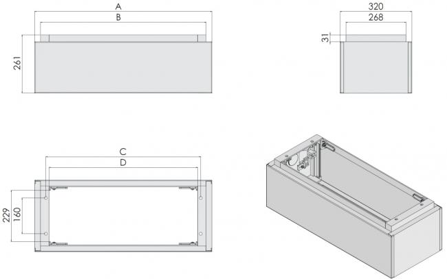 Additional cabinet section ETI KVR-PE 1 (H261xW790xD320) (001601622)