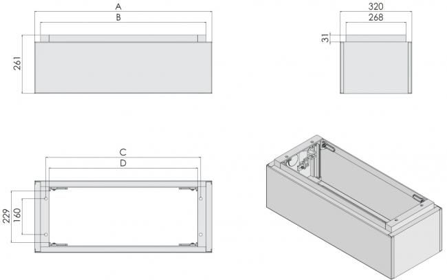 Add. section ETI KVR-25 PE 40 (H262xW397xD250) (001602207)