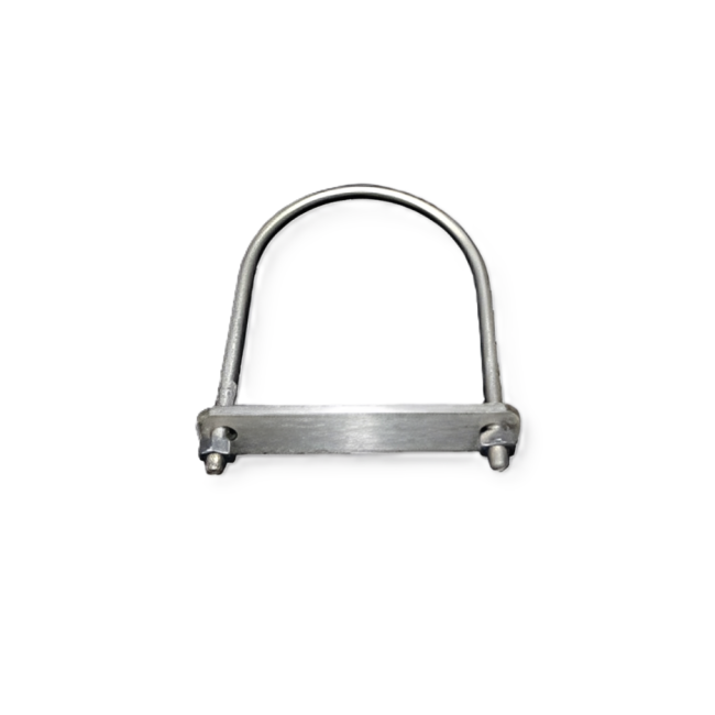 Болт U-M8 135/90/135 мм, (+ опорной пластиной 120x25x4 мм), нерж.сталь, VVM (VAD11315)