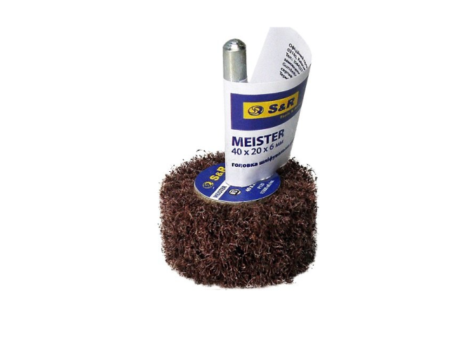 Головка шлифовальная Meister 40х20х6 с.120 из нетканого материала S&R (235426120)