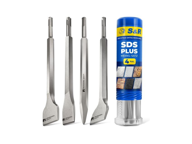 Набір зубил Meister sds-plus (4 шт). у тубусі S&R (114504250)