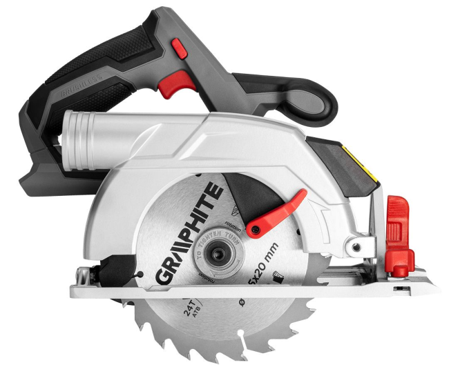 Cordless circular saw GRAPHITE Energy+ 18V brushless 165mm 2.95kg without battery and battery 58G023