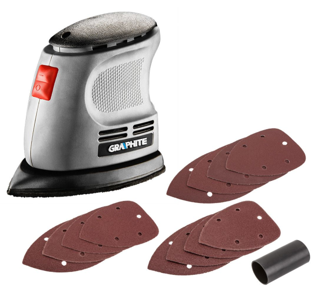 Vibration sander GRAPHITE Delta 105W platform 140x140x97 24000rpm 0.87kg 59G335