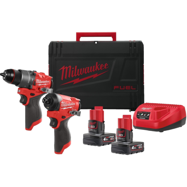 Набір інструментів Milwaukee M12 FPP2A2-402X шурупокрут M12 FPD2-0 гвинтоверт M12 FID2-0 4933480587