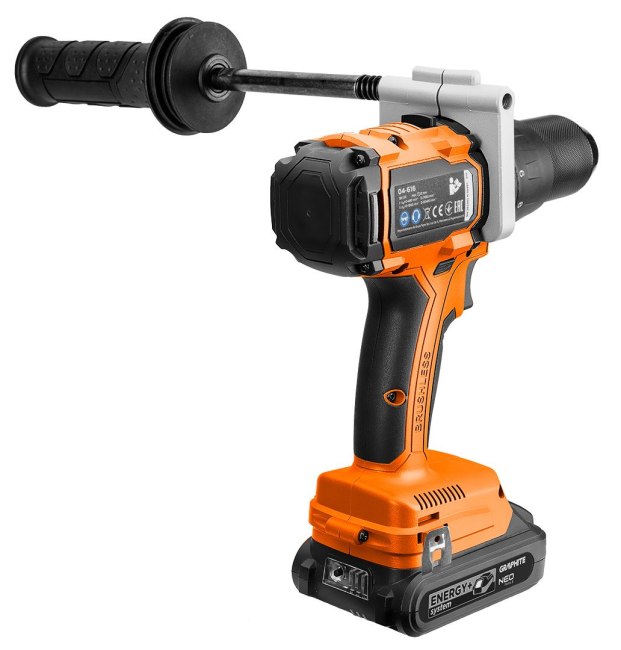 Шурупокрут-дриль акумуляторний Neo Tools Energy+ 18В безщітковий 100Нм 04-616