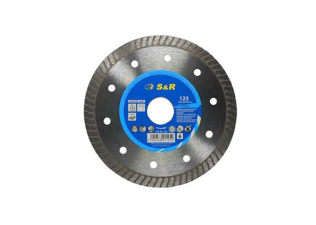 Диск алмазный Meister 125 x 1.6 x 22.2 TURBO керамогранит, мрамор S&R (252891125)