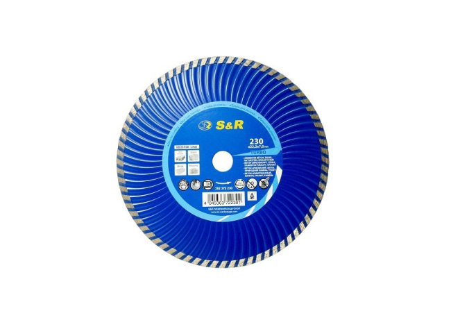 Диск алмазний Meister 230 х 2.6 х 22.2 мм, turbo, армований бетон, граніт, природний камінь S&R (252372230)