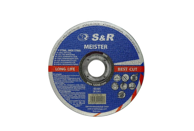 Круг абразивний вiдрiзний Meister 125x1,0x22,2мм по мет/нерж. 15шт. S&R (131010125-SET15)