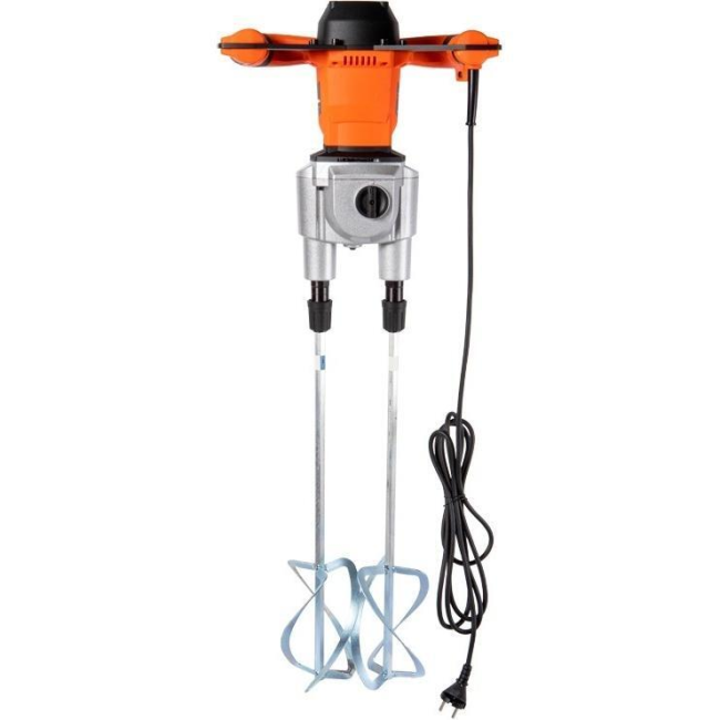 Миксер строительный Tekhmann TEM-1600 TWIN 1600Вт 200-480/300-750об/мин М14 8.4кг 850617