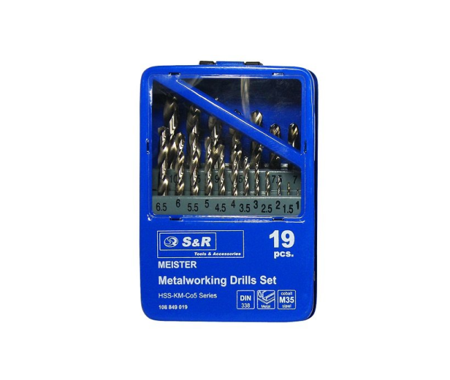 Drill set, Meister, 19 pcs, S&R (108849019)