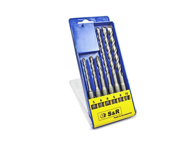 Meister sds-plus drill set 6 pcs: 5,6,8 x 110mm; 6,8,10 x 160 mm S&R (210241006)