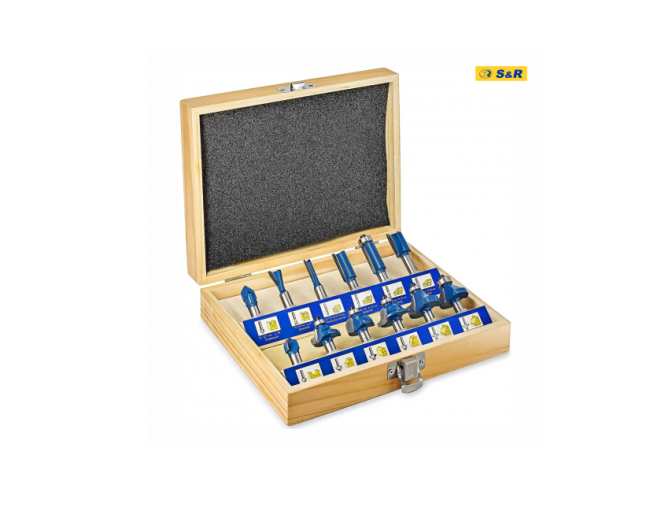 Набор фрез для дерева 12шт. S&R (216900012)