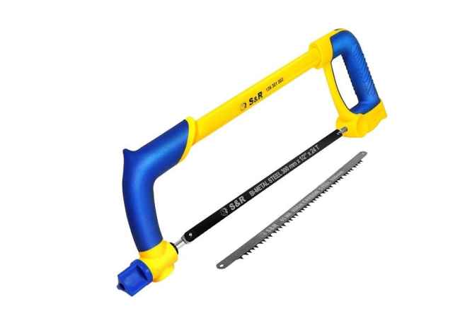 Ножiвка по металу 300мм ERGO рукоятка в комплекті з двома полотнами: дерево та метал S&R (126301002)