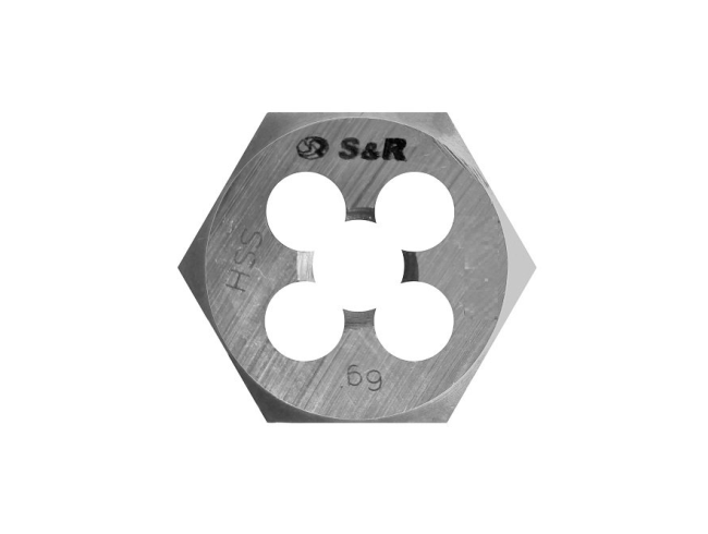 Плашка гексогональна М5 х 0,8 мм 6g HSS R6M5 S&R (111203005)