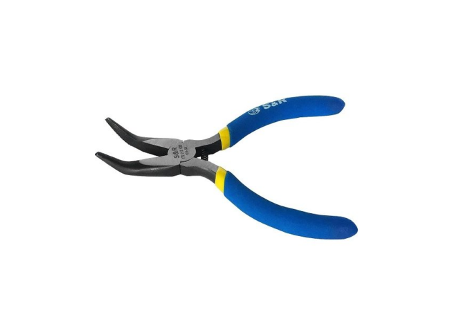 Плоскогубці ECO міні 125x33мм подовжені загнуті S&R (172012125)