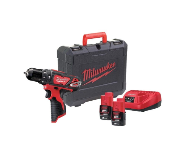 Шуруповерт-дрель аккумуляторная Milwaukee M12 BPD-202C 12В 2х2Агод VAD4933499465