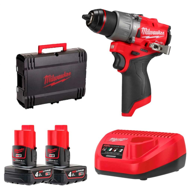 Шуруповерт-дрель аккумуляторная Milwaukee M12 FPD2-402X 12В 2х4Агод VAD4933479869