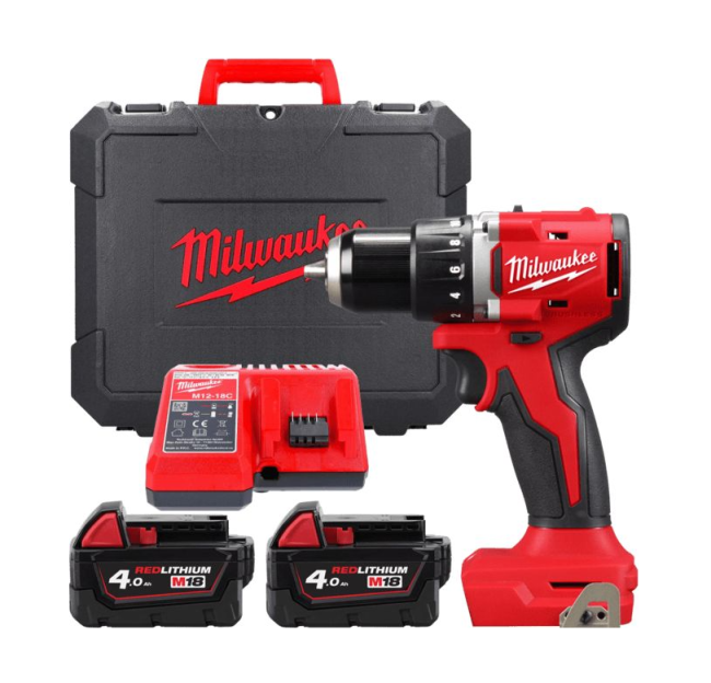 Шуруповерт-дрель аккумуляторная Milwaukee M18 BLDDRC-402C 18В 2х4Агод VAD4933492834