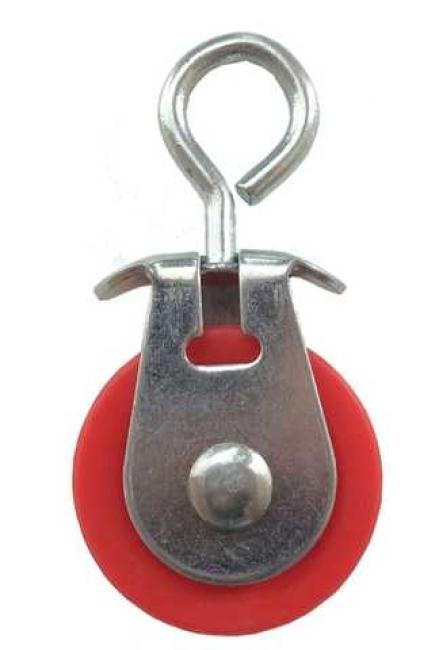 Вертлюжний шків Ø 45 мм, зі скловолокна, червоного кольору в оцин. корпусі