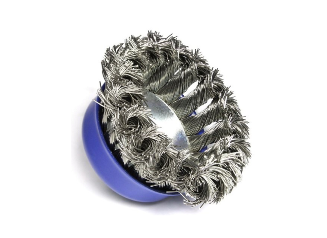 Щітка чашкова, плетений дріт 75мм x M14 d0,5 об/хв 12250 нержавіючий дріт S&R (136256075)