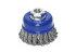 Cup brush, braided wire 75mm x M14 d0.5 rpm 12500 steel wire in blister pack S&R (136250075)
