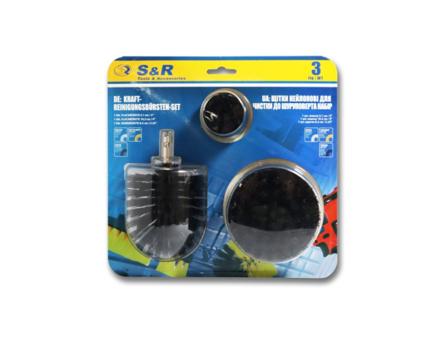 Набор щеток, 3 шт, S&R (139006301)