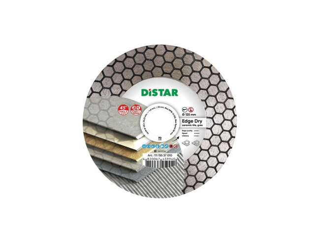Diamond cutting circle 125x22.2x1.6 mm ceramics Edge Dry 45° 7D Di-star (11115537010)