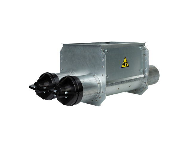 D.90 / 3,5” Twin outlet lower boot, complete with anchor & bearing and split slide valve Val-Co ( 735996)