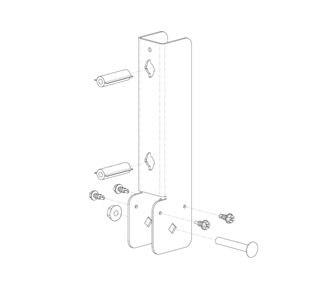 Подвійний кронштейн для дроту антинасіду, Val-Co (820519-2)