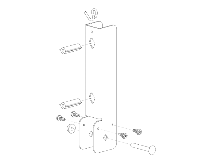Комплект подвійних кронштейнів (для дроту антинасіду) , Val-Co (820521-2)